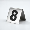1-10 Stainless Steel Table Number Plate For Restaurant Hotel Bar-Silver