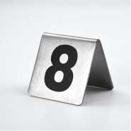 1-10 Stainless Steel Table Number Plate For Restaurant Hotel Bar-Silver