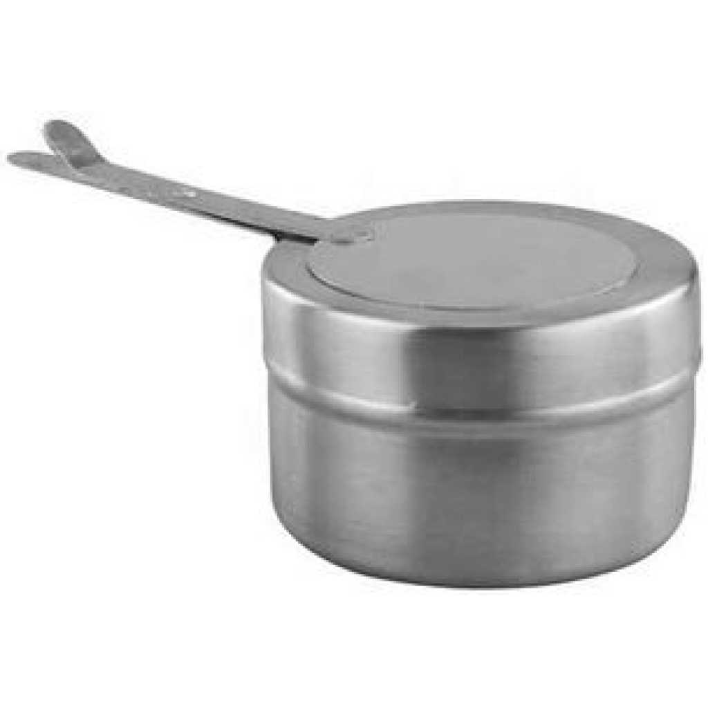 4L Stainless Steel Small Round Chafing Dish Food Warmer Hot Pot Outdoor Camping Alcohol Stove- Silver.