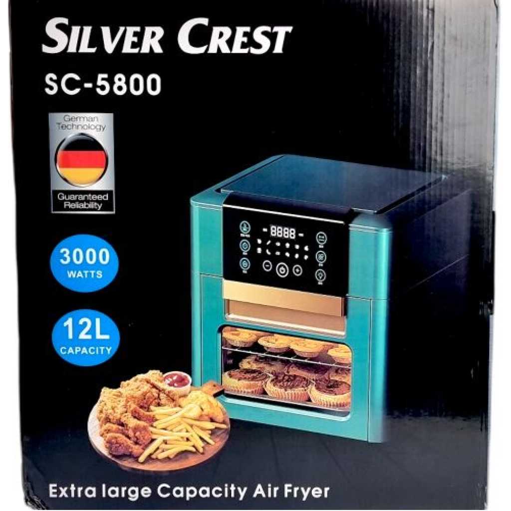 Silver Crest 12L Air Fryer Oven Toaster Rotisserie Dehydrator Grill - Multi-colours