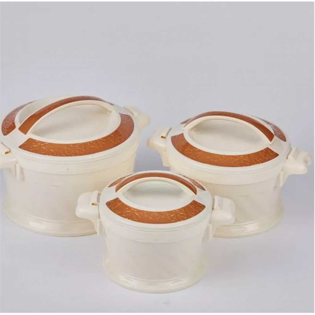 3Pc Set Food Warmer Thermal Insulation Hot Pot Casserole Lunch Boxes - Multicolors