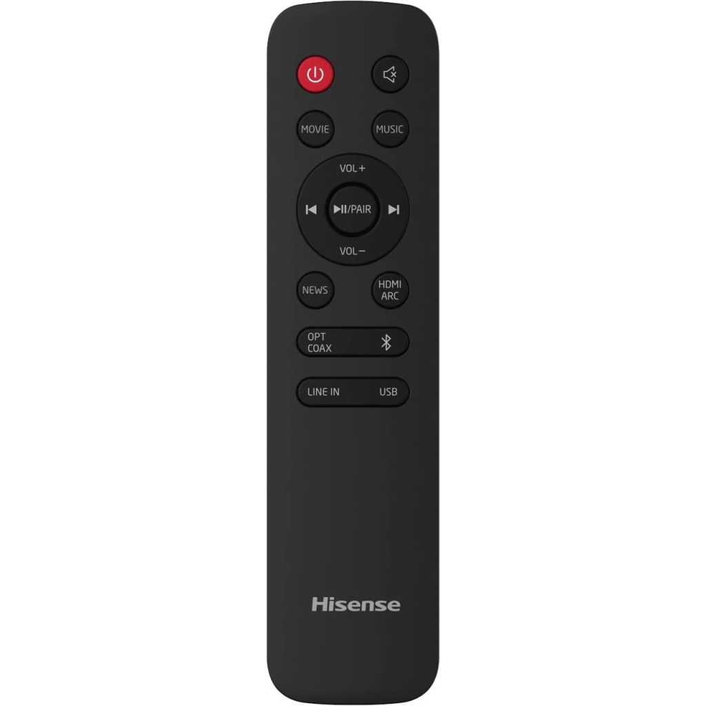 Hisense HS205 2.0ch Sound Bar, 60W, Enhance TV enjoyment, Bluetooth, HDMI ARC/Optical/AUX/USB, 3 EQ Modes