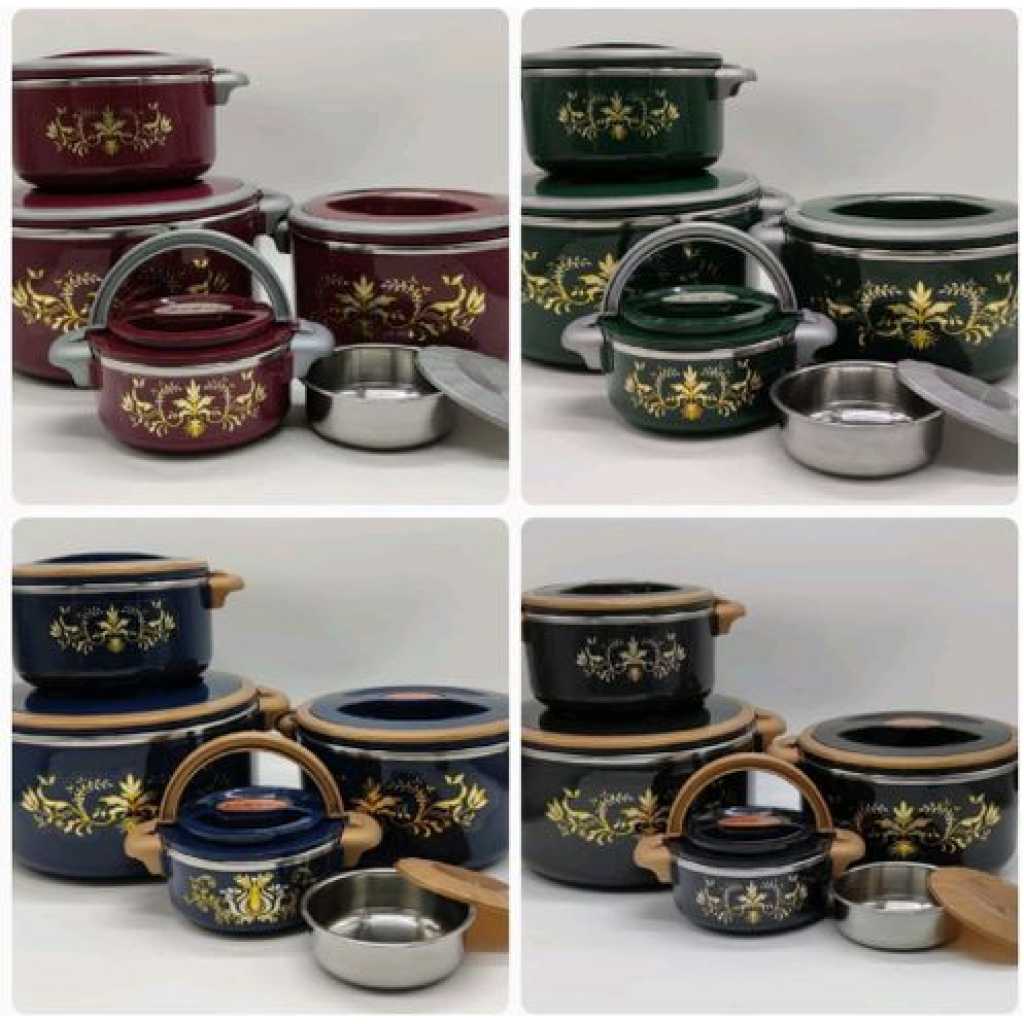 4 Pieces Insulated Hot Pot Dishes Food Warmer Container - Multi-colour
