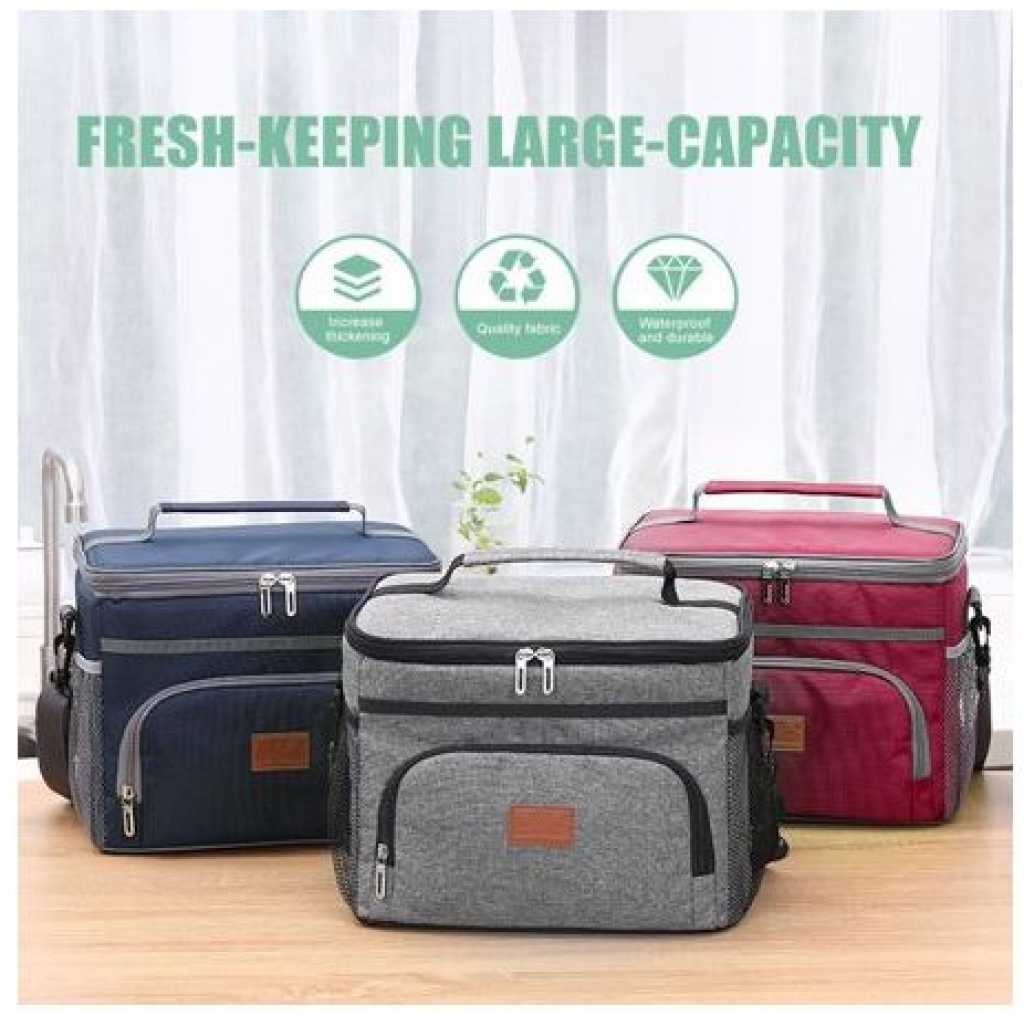 Compact Insulated Lunch Bag For Food Flask Containers - Multi-colour.