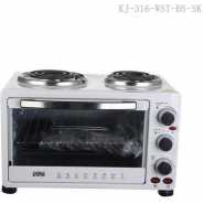 Winningstar 45L Electric Convection Oven With 2 Coil Hot Plate Heating Mode 3 Timer- White.