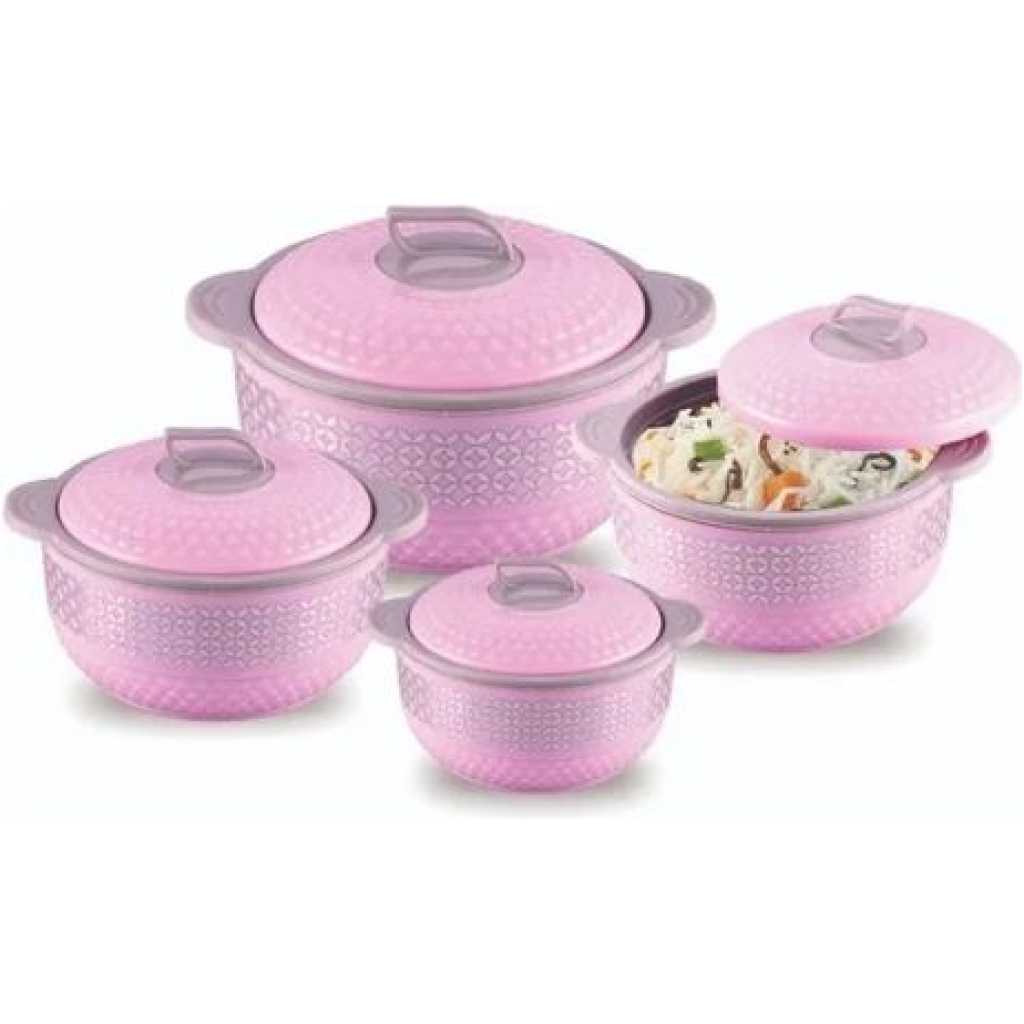 4 Pieces Insulated Hot Pot Dishes 800/1600/2200/3200- Multicolors