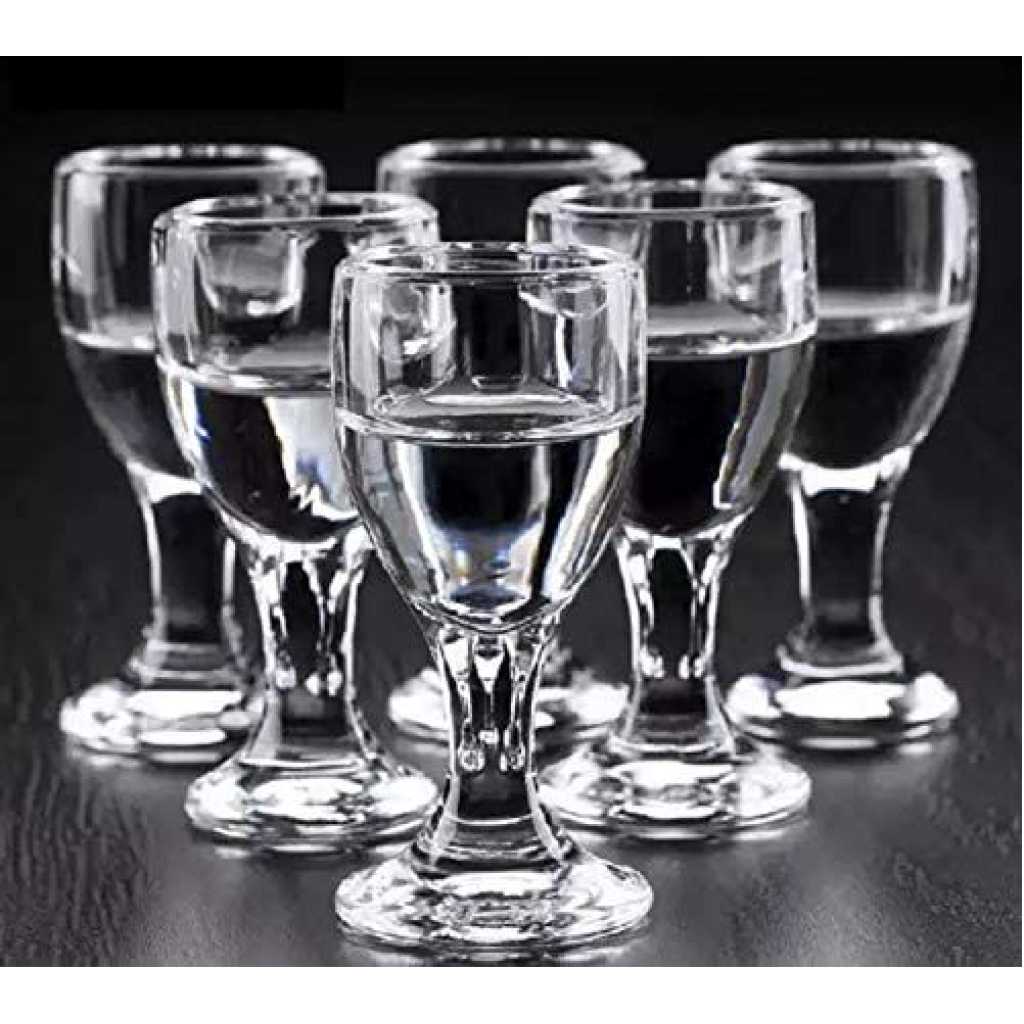 11ml 0.4oz Small Cocktail Whisky Mini Shot Glasses set of 6 - Clear