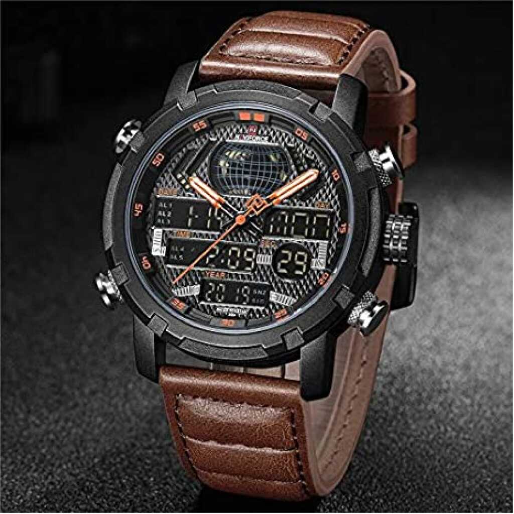 Naviforce Dual Display Chronograph Date Military Digital Analog Sport Men's Wrist Watches -NF9160