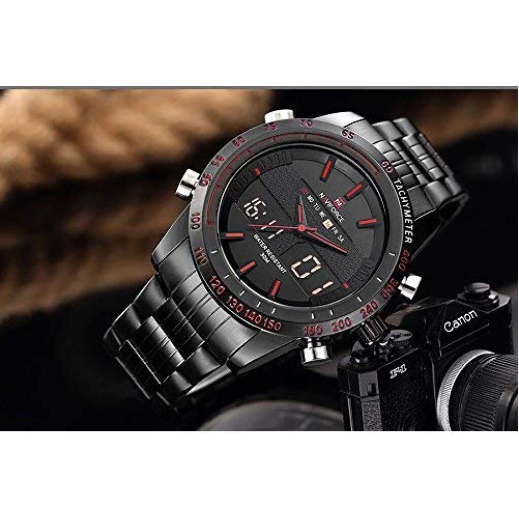 Naviforce Analog-Digital Dual Display Men's Watch - NF9024-BBR