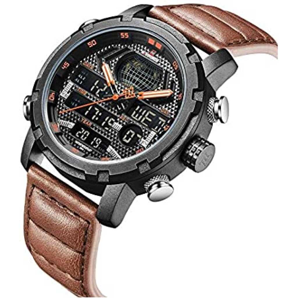 Naviforce Dual Display Chronograph Date Military Digital Analog Sport Men's Wrist Watches -NF9160