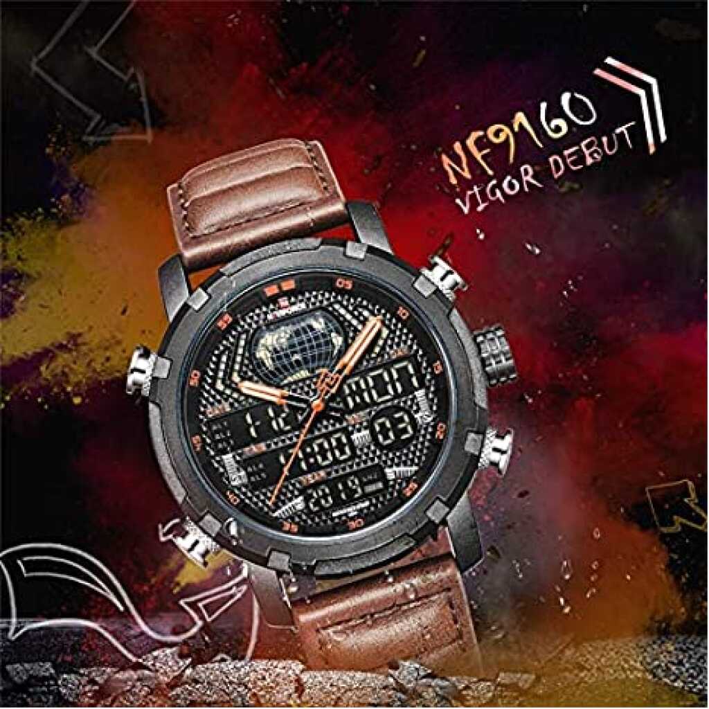 Naviforce Dual Display Chronograph Date Military Digital Analog Sport Men's Wrist Watches -NF9160