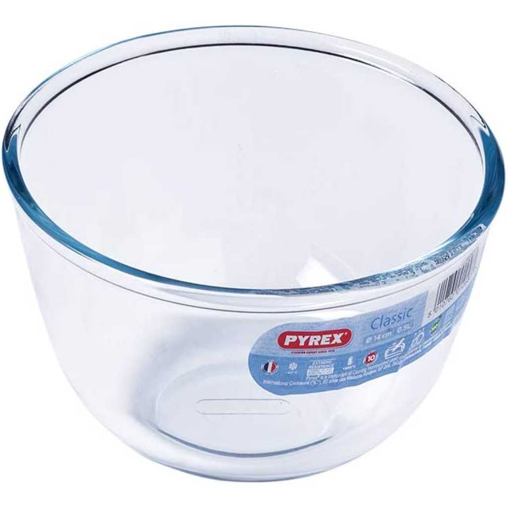 Pyrex Classic Baking Mixing Bowl Glass Set, 0.5L/1.0L/2.0L, Colourless