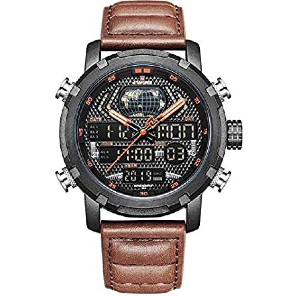 Naviforce Dual Display Chronograph Date Military Digital Analog Sport Men's Wrist Watches -NF9160