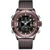 Naviforce Creative Analog-Digital Dial Quartz Sports Multi-Function Military Style Men's Wrist Watch - NF9153
