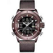 Naviforce Creative Analog-Digital Dial Quartz Sports Multi-Function Military Style Men's Wrist Watch - NF9153