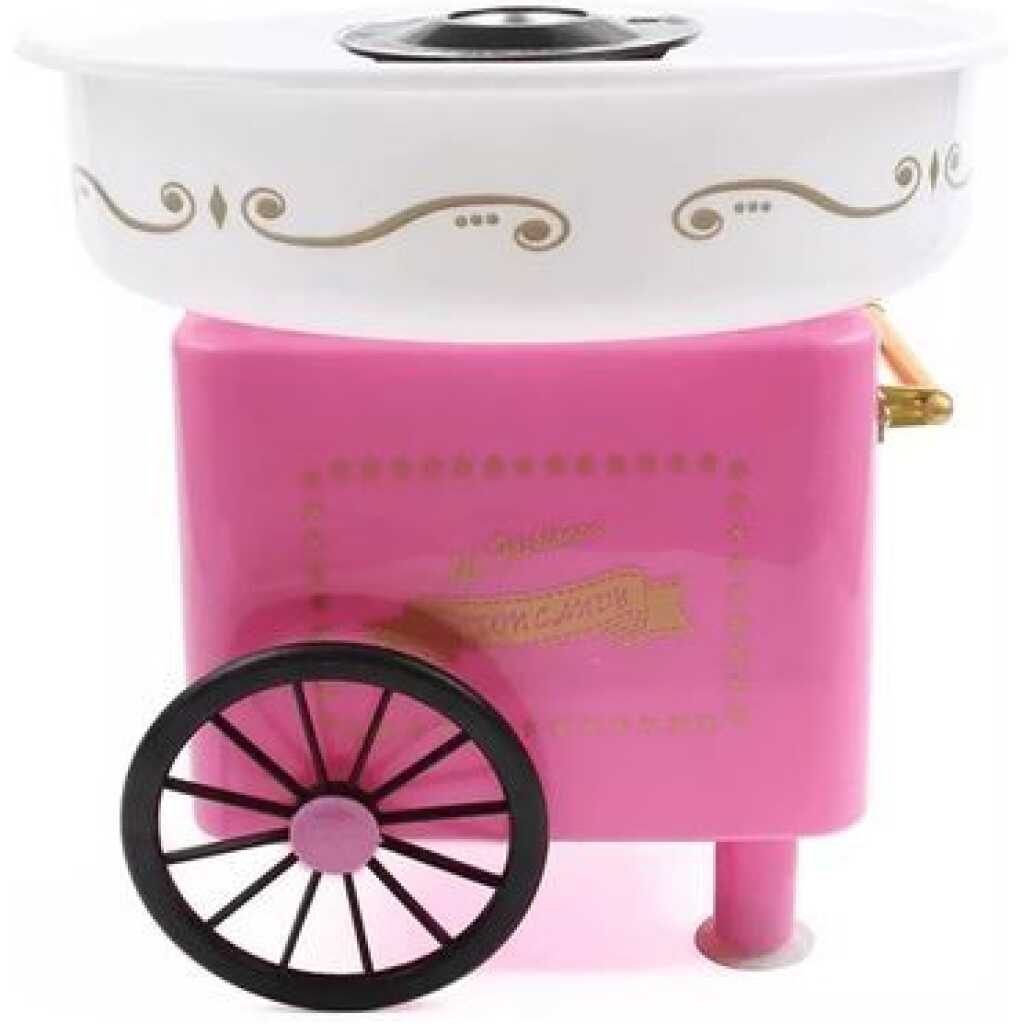 Mini Electric Floss Cotton Candy Maker Cart Sugar Yarn Machine- Multi-colour.