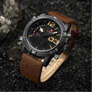 Naviforce Watch For Men Analog-Digital - Brown