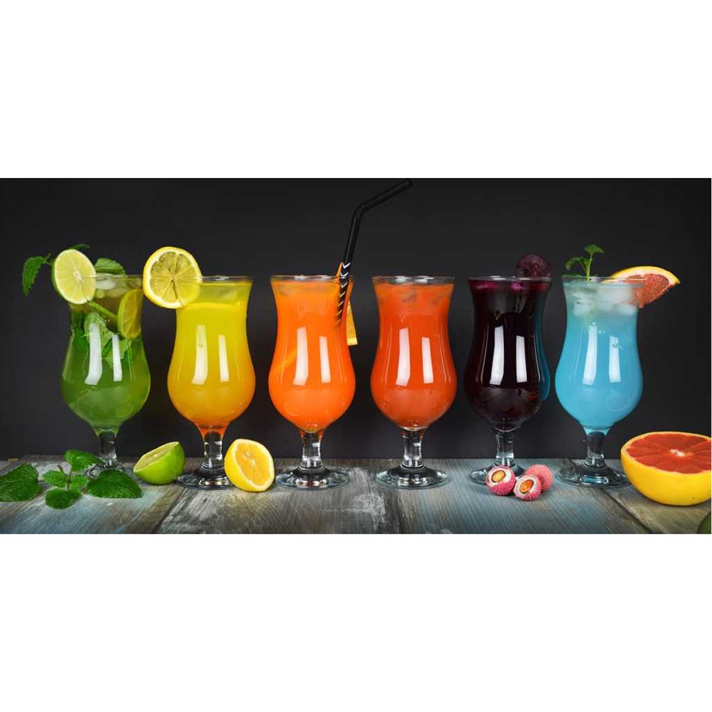 Cocktail Glasses 400ml Long Drink Tumbler Drinking Glasses Pack of 6 Cocktail Glasses