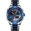 Naviforce Men's Multifunction Waterproof Sport Analog Digital Quartz Watch with Chronograph Dual Time Alarm SIG Snooze Function