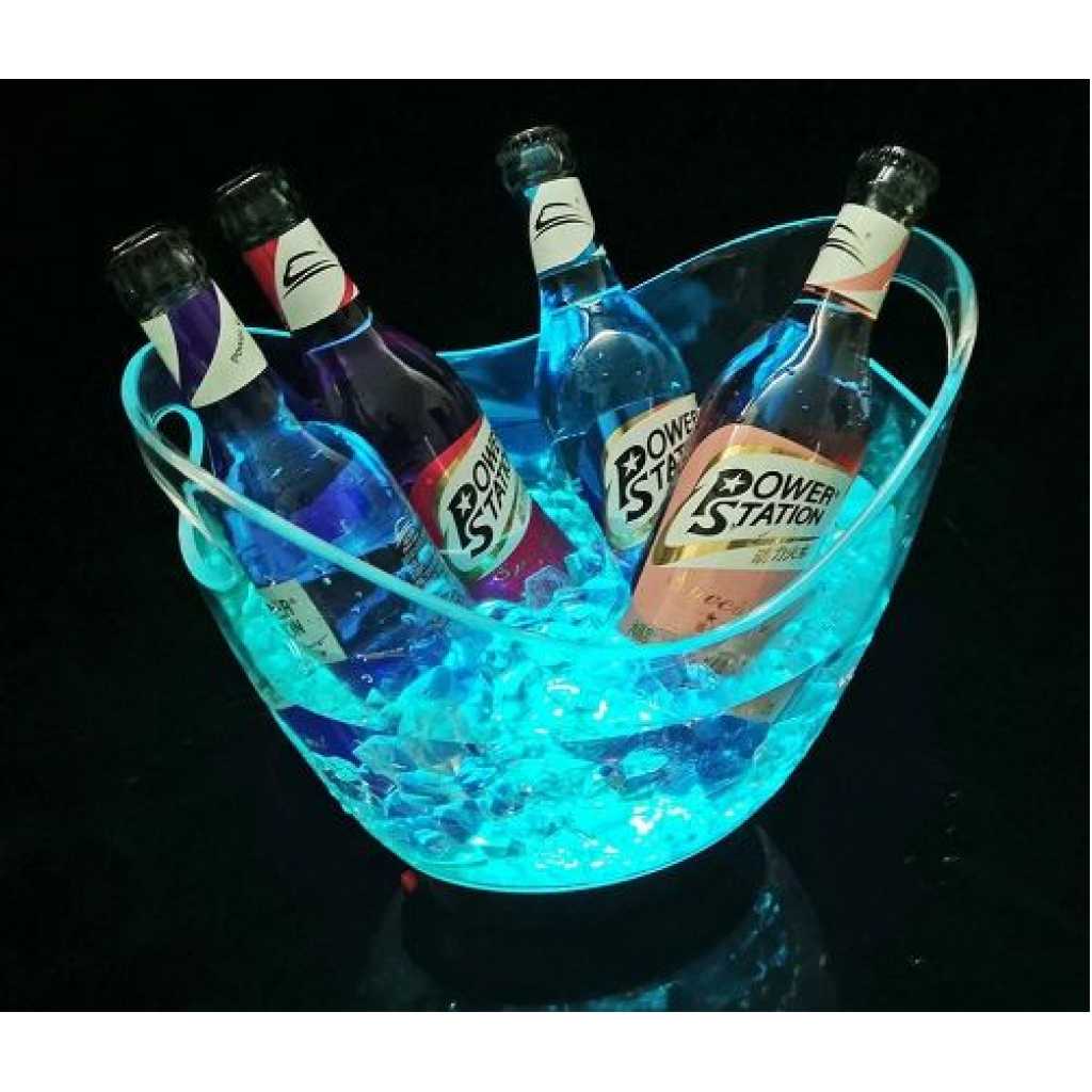 8L Led Ice Bucket Color Changing Plastic Champagne Wine Ice Bucket Multi-colours.