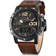 Naviforce Watch For Men Analog-Digital - Brown