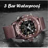 NAVIFORCE Digital Watch Men's Waterproof Sports Watches Stainless Steel Military Quartz Clock Wristwatch