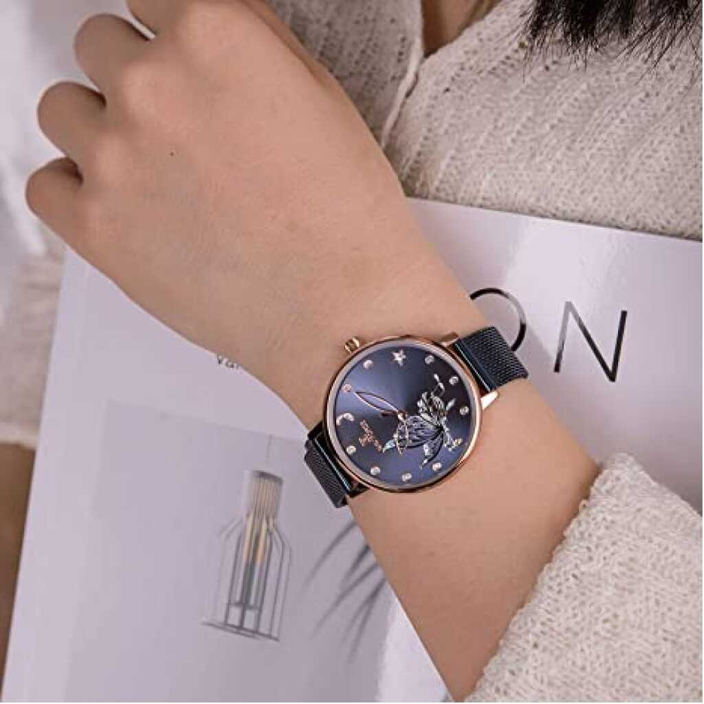 NAVIFORCE Womens Fashion Watches Waterproof Analog Luxury Wristwatch Unique Face Design Casual Dress Watches for Ladies