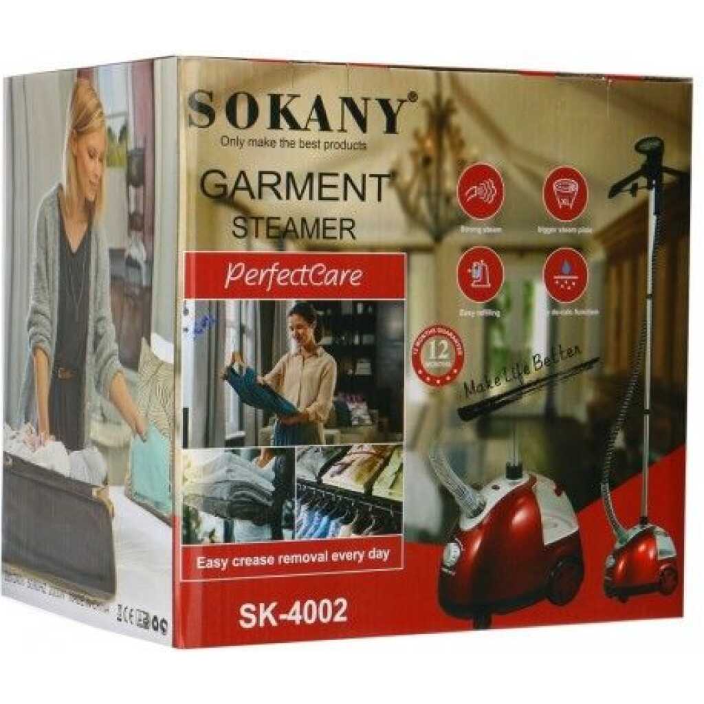 Sokany Vertical Garment Steaming Iron Stand For Clothes Hanger - Red.