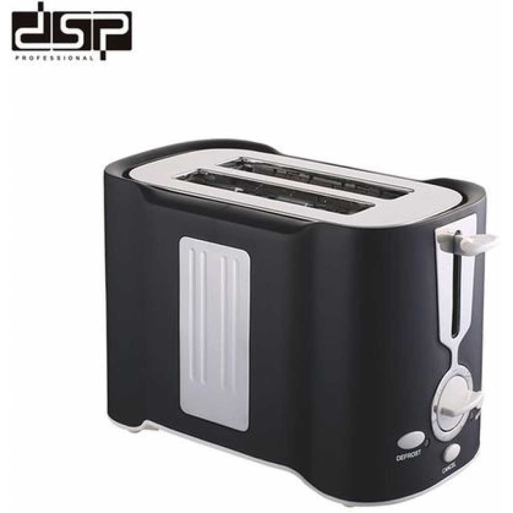 Dsp Light Food 2 Slice Electric Breakfast Bread Toaster Oven -Black, White