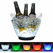 8L Led Ice Bucket Color Changing Plastic Champagne Wine Ice Bucket Multi-colours.