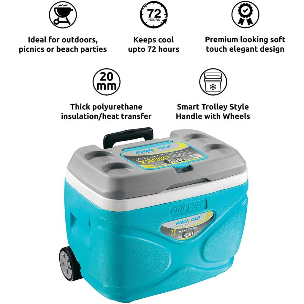 Pinnacle Prudence Ice Cooler Box (Keeps Cold Upto 72 Hours) (66L Blue)