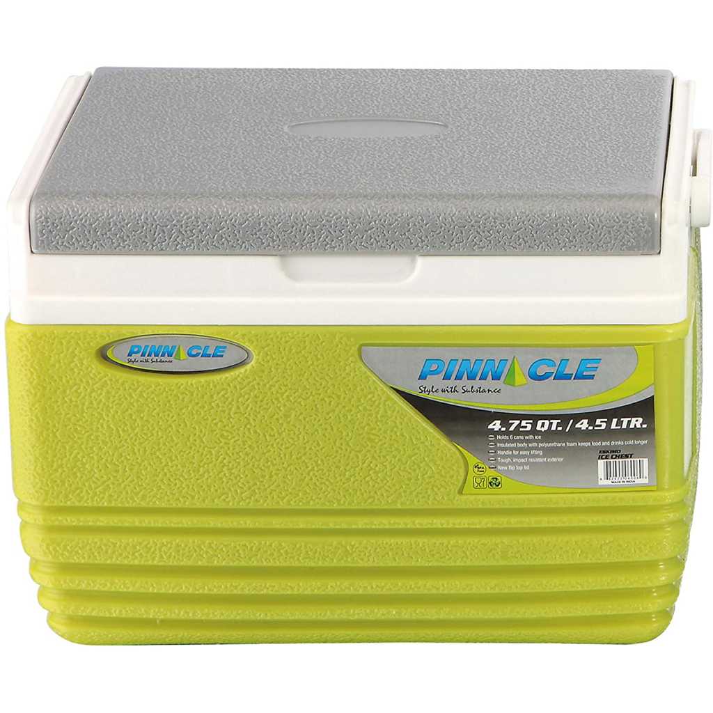 Pinnacle Ice Cooler Box with Soft Touch Handle Keeps Cold Upto 48 Hours (Eskimo Green 4.5L)