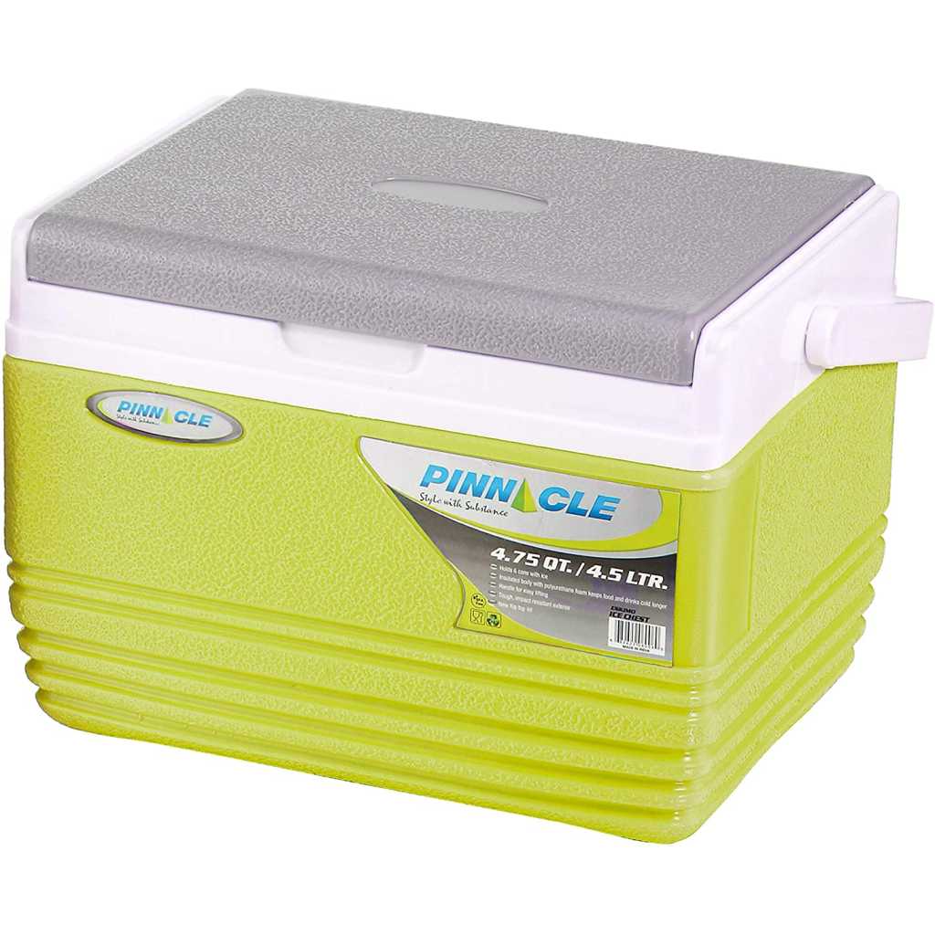 Pinnacle Ice Cooler Box with Soft Touch Handle Keeps Cold Upto 48 Hours (Eskimo Green 4.5L)