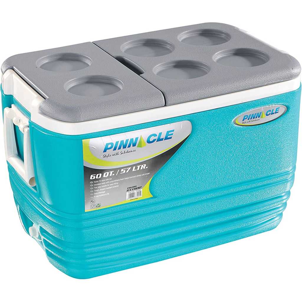 Pinnacle Eskimo 57 litres Ice Box, Holds Ice for 48 Hours (57 litres, Blue)