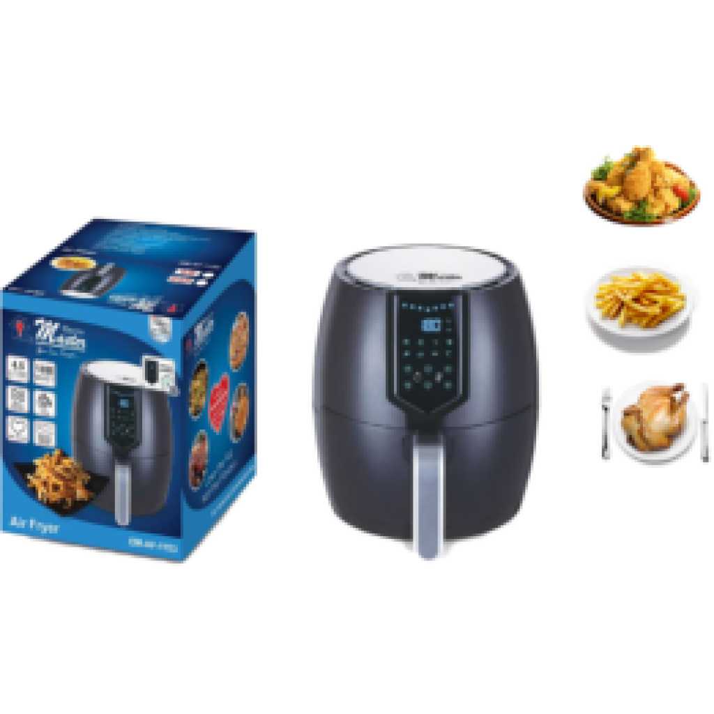 Electro Master Digital Air Fryer EM-AF1153, 4.5L, 1800W Microcomputer Control Preset timer Over Heat Protection