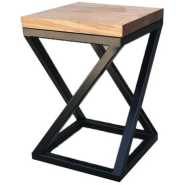 Side Stool UG12P4 - Brown, Black