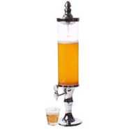 3L Beer Tower 1Tap Faucet Beverage Drink Dispenser With Ice Tube- Silver.