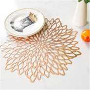 6PC Placemats Leaf Flower Place Mats Dining Hollowed Table Mats-Multi-colours.