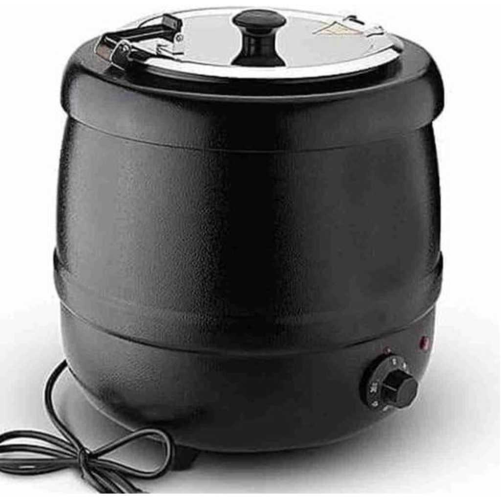 10L Commercial Electric Buffet Soup Warmer Kettle Pot Heater Cooker (Black)