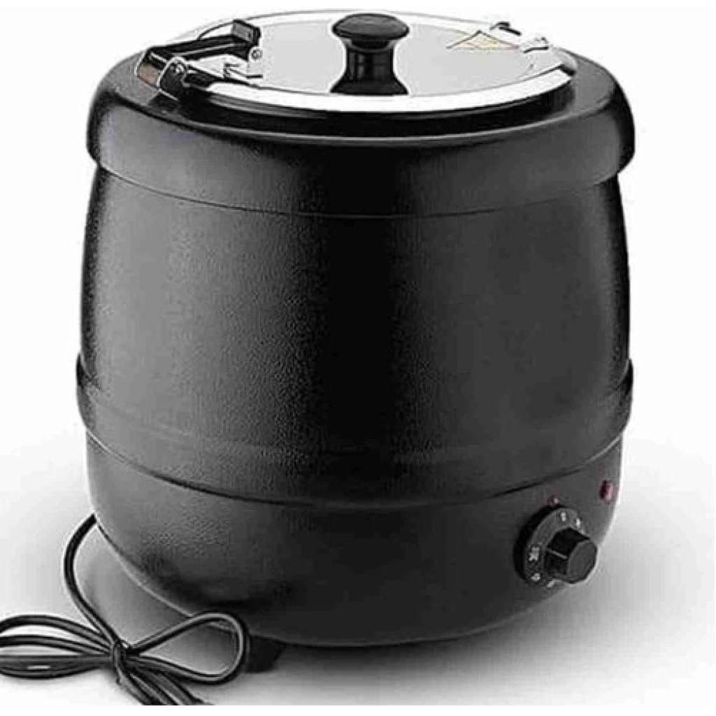 10L Commercial Electric Buffet Soup Warmer Kettle Pot Heater Cooker (Black)