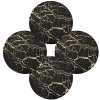 2 Sided 6PC Marble Design Round Placemats Dining Table Mats- Multi-colours