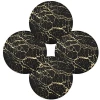 2 Sided 6PC Marble Design Round Placemats Dining Table Mats- Multi-colours