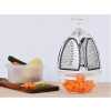 Multi Function 4 Blade Grater For Vegetables Potato Shredder Cheese Cutter - Silver.