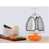 Multi Function 4 Blade Grater For Vegetables Potato Shredder Cheese Cutter - Silver.