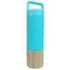 Double Wall Bamboo Insulated Vacuum Flask With Tea Infuser, 500ml- Multi-colour.