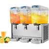 Commercial Cold Beverage Dispenser - 9.5 Gallon Juice Dispenser Machine for Cold Drink, 3 Tap Tank- Multi-colours.