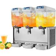 Commercial Cold Beverage Dispenser - 9.5 Gallon Juice Dispenser Machine for Cold Drink, 3 Tap Tank- Multi-colours.