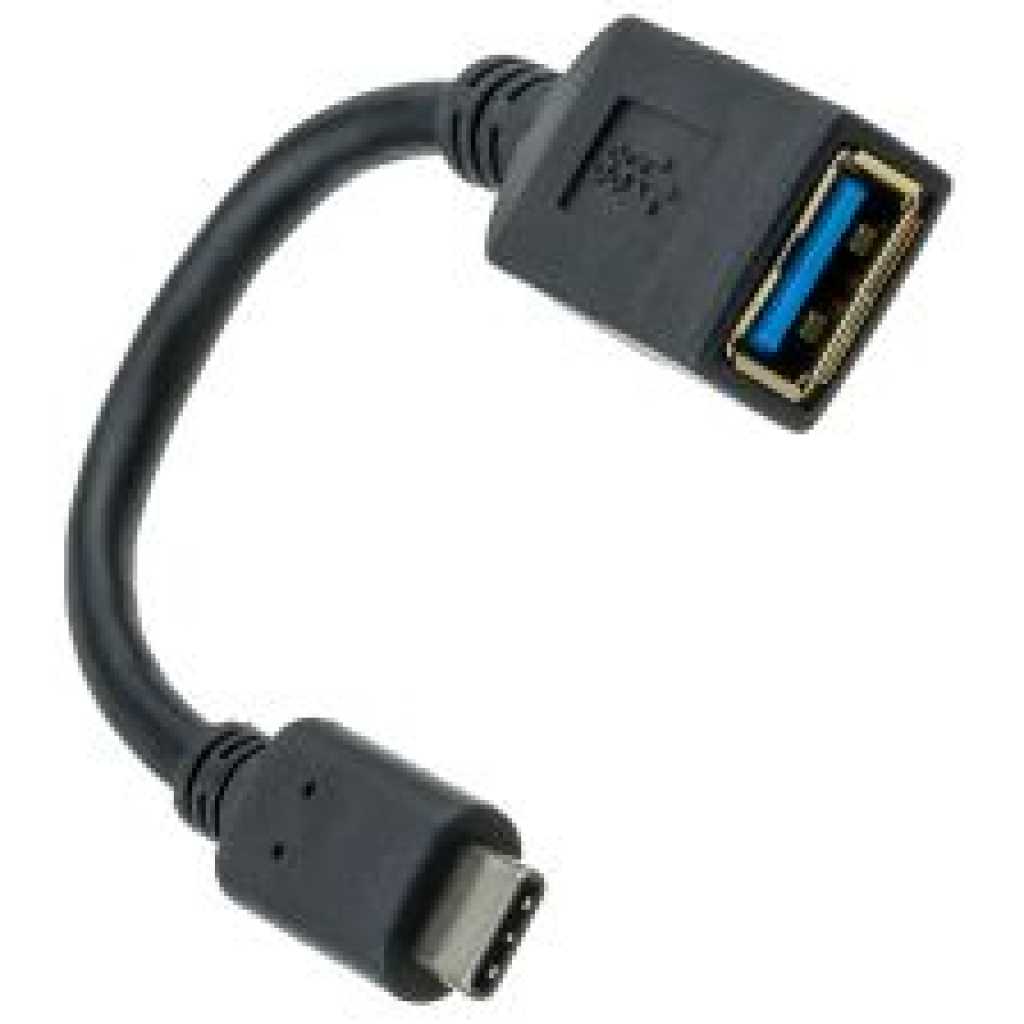 USB C to USB A Female Cable - Black