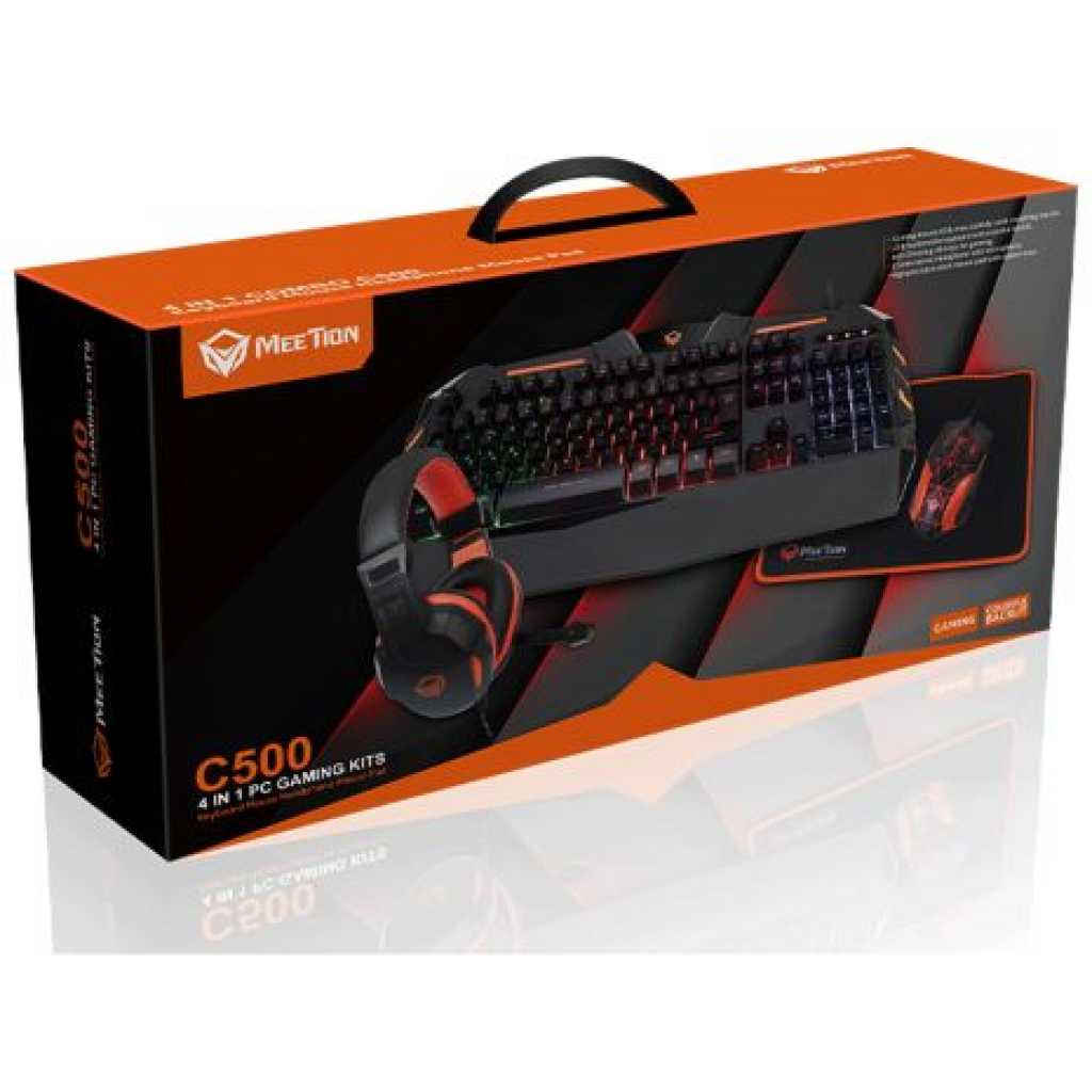 Meetion 4 in 1 Gaming Keyboard Mouse and Headset Bundle with Mouse Pad