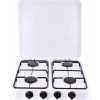 Starlux 4 Burner Gas Stove Cooker Plate With Automatic Ignition - White.